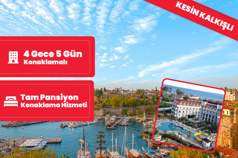 Antalya Tatili Grand Miramor Hotel/ 4 Gece 5 Gün /İstanbul Kalkışlı
